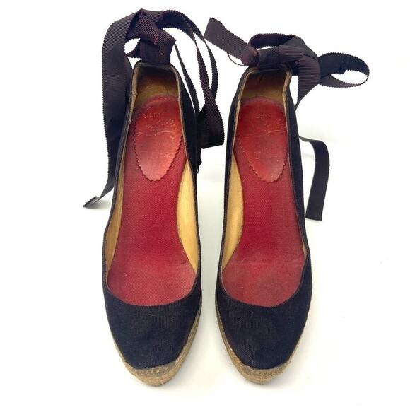 Christian Louboutin Espadrille Wedges – Ribbon Ankle Tie, EU 37 - Picture 2 of 9